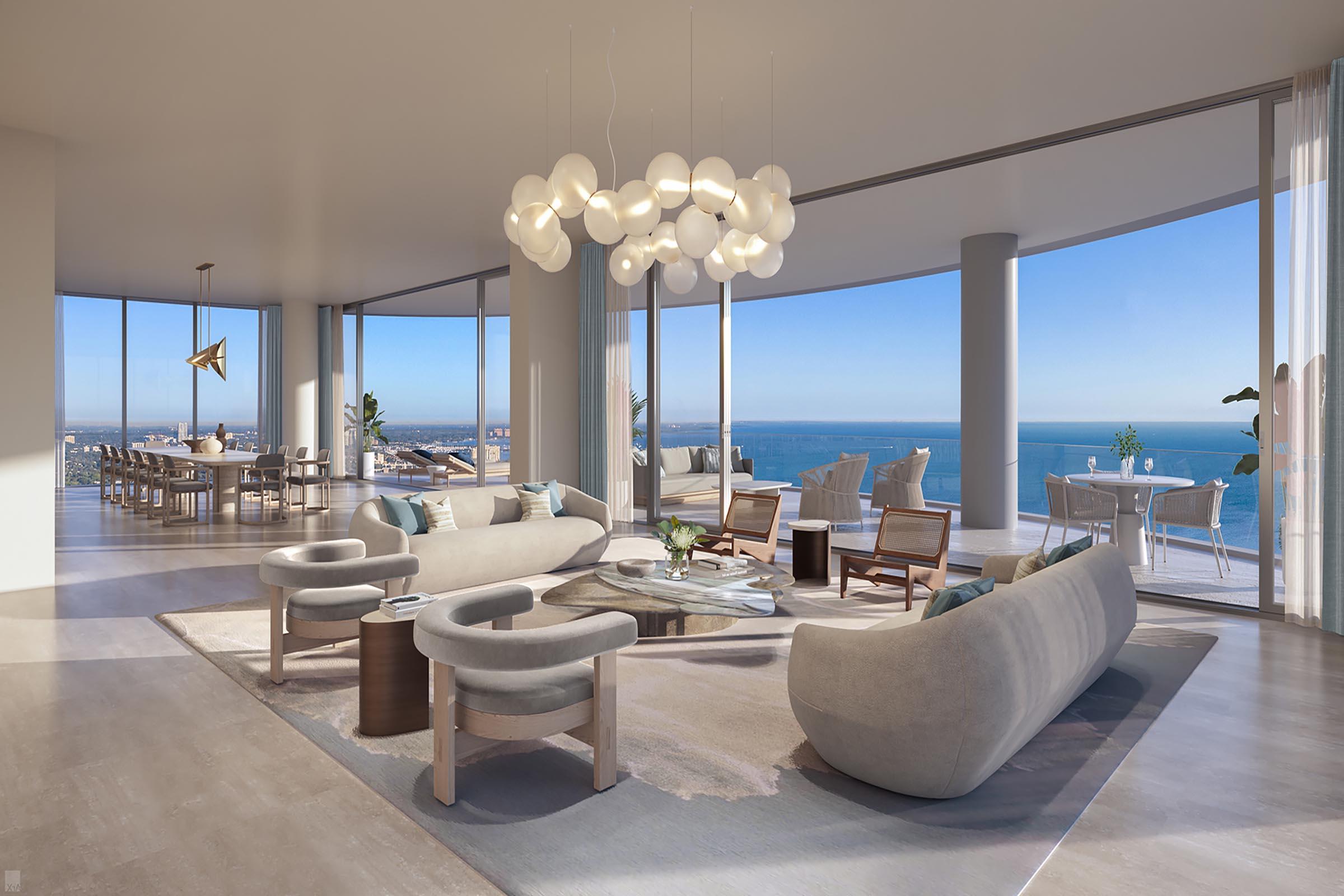 Rendering of St Regis Residences Miami Brickell Living